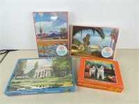 Four Unopened Vintage Jigsaw Puzzles