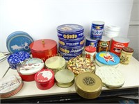 Large Assortment of Vintage Tins and some Plastic