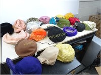 Lot of 22 Vintage Lady's Hats