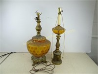 Set of Vintage Jar Lamps - Need to be rewired