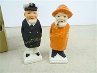 Set of 1960's Sailor Salt and Pepper Shakers