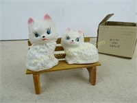 Lot of 2 1960's Cat S/P Shakers with Bench