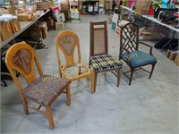 Lot of 4 Mismatched Chairs