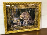 framed leopard print - 34" x 28"