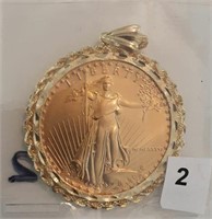 1986 $50 Gold Eagle in Gold Broach