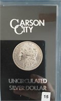 1884CC Black Box Silver Morgan Dollar