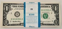 100 Consecutive Serial Number $1 Bills, 1999