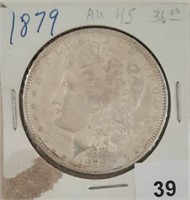 1879 Silver Morgan Dollar, nice