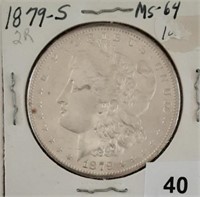 1879S Silver Morgan Dollar, nice