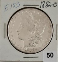 1882S Silver Morgan Dollar, nice