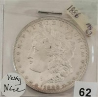 1886 Silver Morgan Dollar, nice