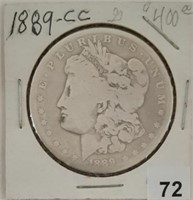 1889CC Silver Morgan Dollar, key