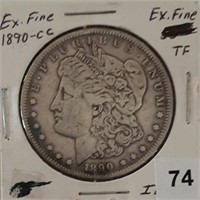 1890CC Silver Morgan Dollar