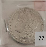 1891CC Silver Morgan Dollar, nice