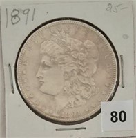 1891 Silver Morgan Dollar