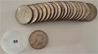20 Mixed Date 40% Silver Kennedy Halves,