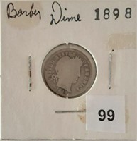 1898 Silver Barber Dime