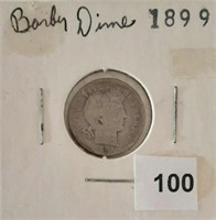 1899 Silver Barber Dime