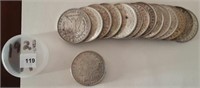 15 - 1921 Silver Morgan Dollars, one money