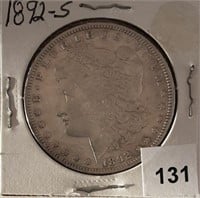 1892S Silver Morgan Dollar, key
