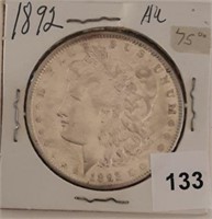 1892 Silver Morgan Dollar