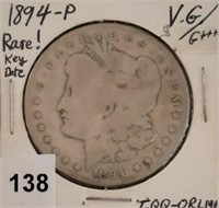 1894 Silver Morgan Dollar, Key