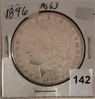 1896 Silver Morgan Dollar, nice