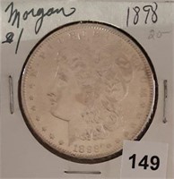 1898 Silver Morgan Dollar, nice
