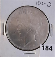 1922D Silver Peace Dollar, nice