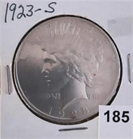 1923S Silver Peace Dollar, nice