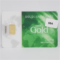 1 Gram Nadir 999.9 Gold Bullion
