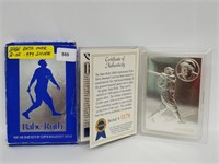 2 oz Babe Ruth .999 Silver Baseball Card