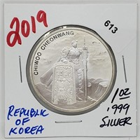 1oz .999 Silver Rep. of Korea Round