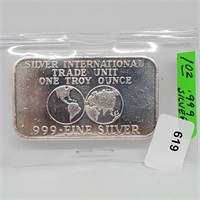 1oz .999 Silver Int'l Trade Unit Bullion