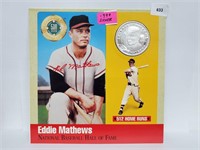 .999 Silver Eddie Mathews Medallion