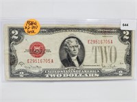 1928-G Red Seal $2 Dollar Bill