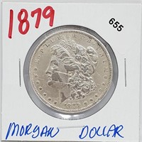 1879 90% Silver Morgan $1 Dollar