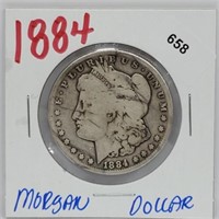 1884 90% Silver Morgan $1 Dollar