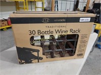 Traditional 30 Bottle Wine Rack, New in Box