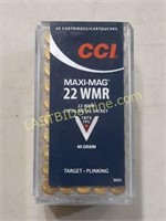 50 Rounds of CCI 22 WMR Cartridges