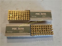 2 Boxes of 50 Perfecta 9mm Luger Cartridges