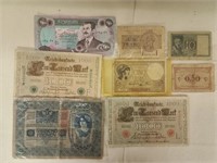 Lot of vintage antique  Foreign currency