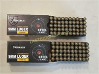 100 Rounds of Monarch 9mm Luger Cartridges