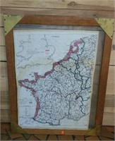 Framed Cloth Soldiers Map of France