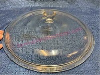 Fire King (5210) glass lid - 9.5in diameter