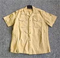 Vintage tan military shirt Soldiers