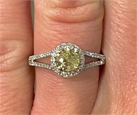 14k Gold 0.91cts Natural Light Fancy Yellow