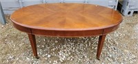 Vintage Wooden Oval Shaped Coffee Table