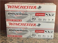 200rd Winchester universal shotgun shells -20 gage