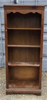 Tall faux wood bookcase